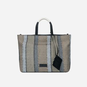 Rebelle Borsa Shopping Beige/Grigio FILIPPA RAPHIA