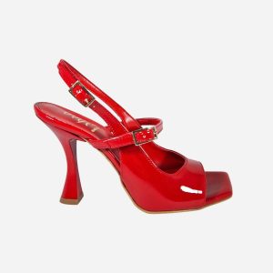 Ovyé Sandalo Vernice Rosso LF546