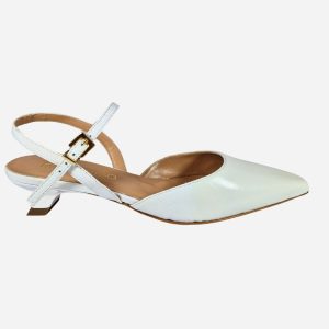 Franco Russo Slingback Bianco 4009S