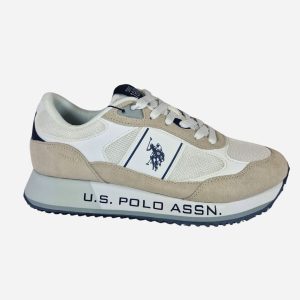 U.S. Polo Assn. Sneakers Bianco Beige CLEEF