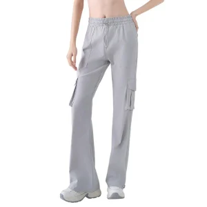 Pantaloni cargo donna cotone elastico